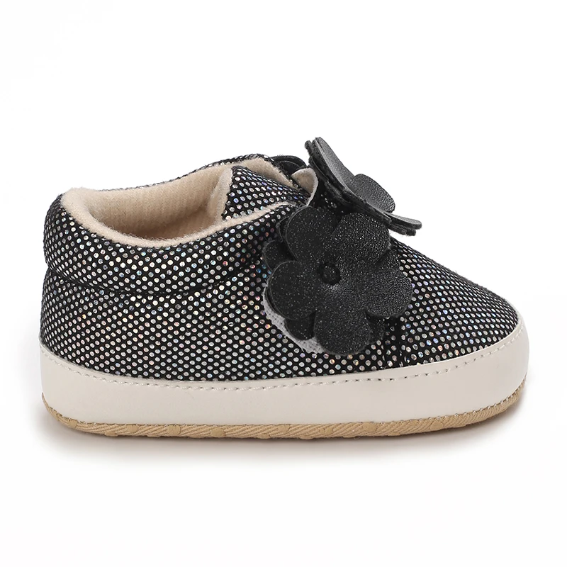 Spring and Autumn 0-18 Month Newborn Baby Shoes Baby Comfortable Soft Sole Walking Shoes Girl Cute Flower Sports Shoes 5