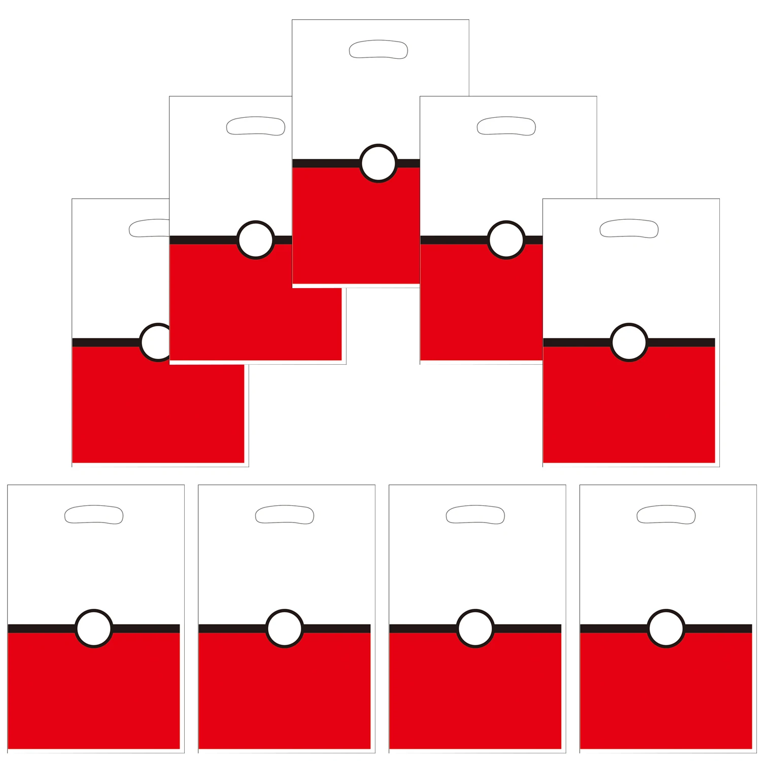 Pokemon Party Gift Bags Pokeball Candy Packing Bag Loot Bag Kids Boys Girls Birthday Decoration Supplies Baby Shower