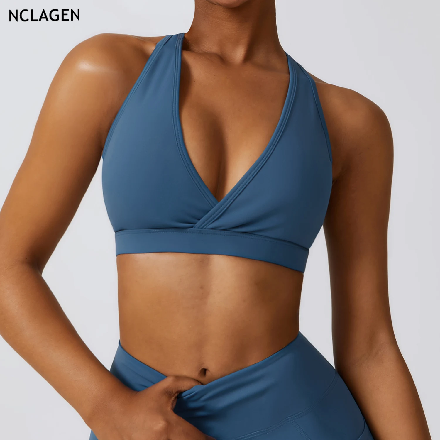 

NCLAGEN Sports Bra Outdoor Running Fitness Tank Top Gym For Women Beauty Back Yoga Underwear Quick Dry Sexy Workout Brassiere