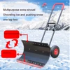 Wheeled Hand Push Snow Removal Shovel Large Snow Removal Tool Vehicle Snow Removal Artifact Snow Removal Machine with Wheels 6