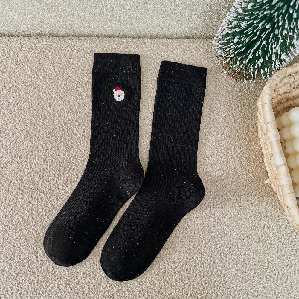 Niedliche Cartoon-Tier-Socken mit Polka Dots und Schneemann-Stickerei, Trendige Damen-Plüschsocken, Weihnachtsgeschenk – Detail 34