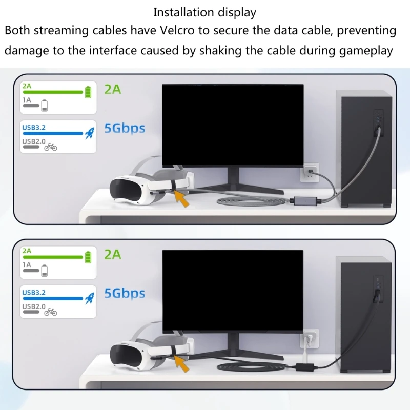 

Кабель USB3.0 для игрового ПК VR-гарнитура длиной 5 м, быстрая стабильная передача данных, Прямая поставка