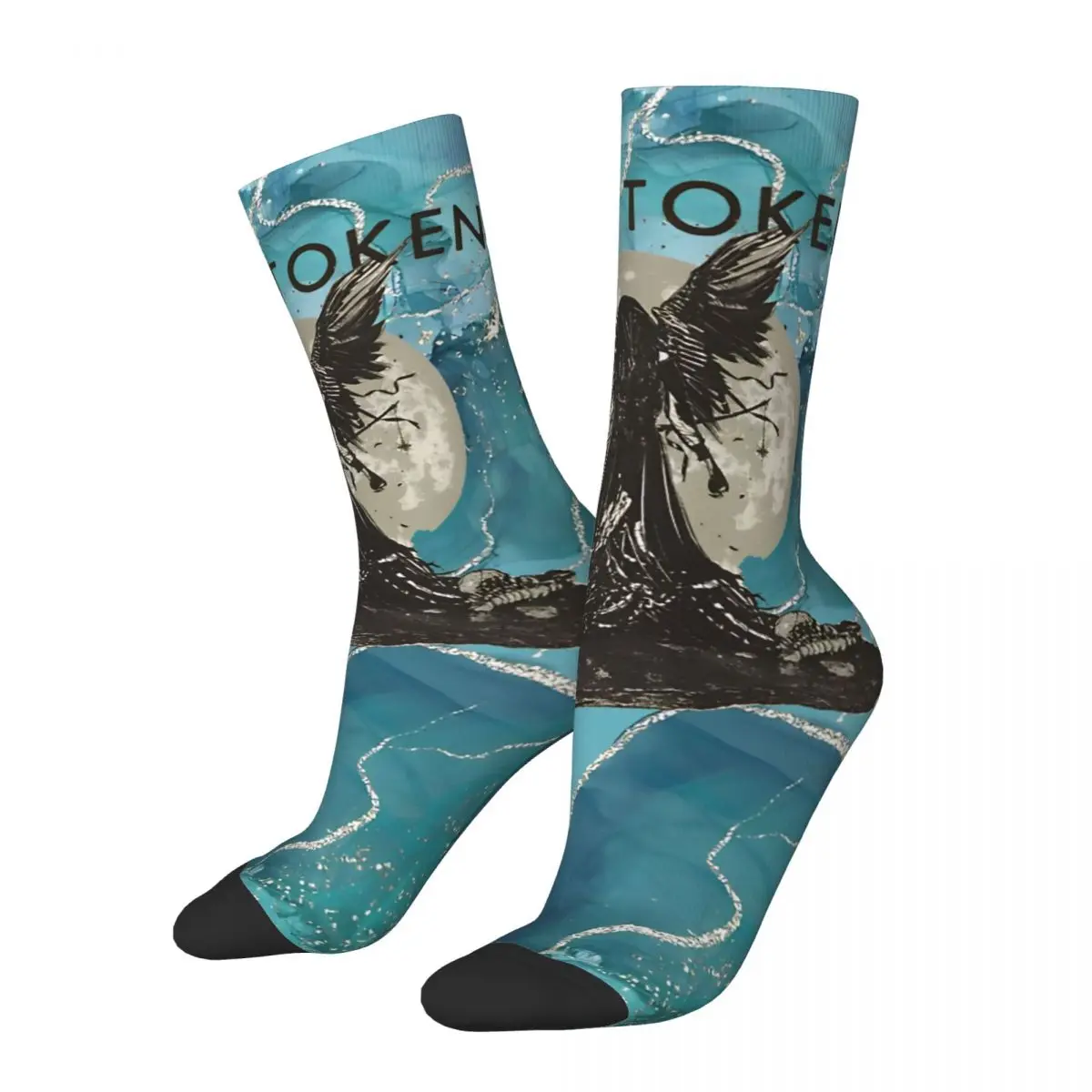 

Crazy compression Heavy Metal Music Sock for Men Vintage Sleeps T-Token Quality Pattern Crew Sock Novelty