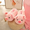 Cartoon Couples Home Slippers Men Women Winter Indoor Warmth Piglet Cotton Shoes Plush Floor Anti Slip Slippers Soft Bottom2024