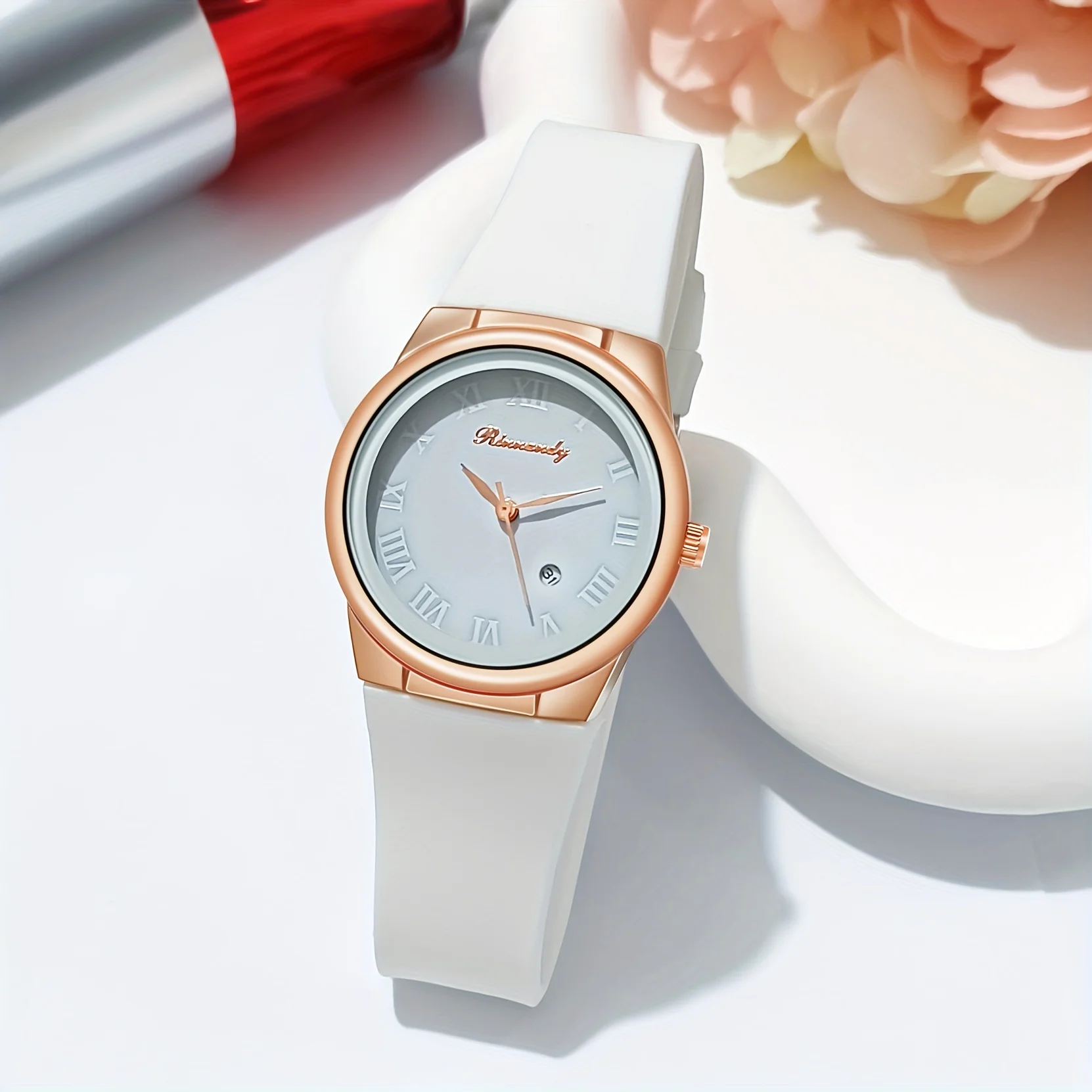 Women Quartz Watches Fashion Roma Dial Calendar Casual Silicone Band Ladies Sports Wristwatch Reloj Mujer