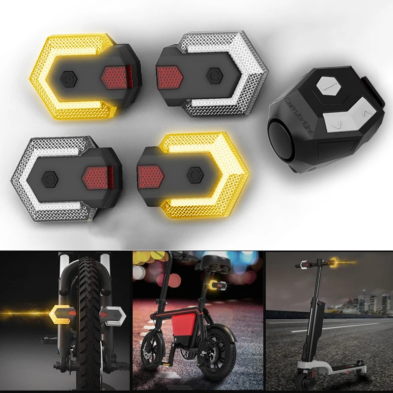 Clignotant LED Vélo - Télécommande Sans Fil Feu Arrière USB - Vintage