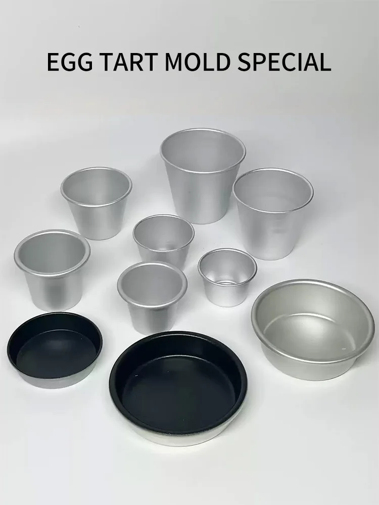 XEOLEO 100PCS Aluminum Egg Tart Cupcake Mould Fruit Cake Die Mold Baking Tool Dariole Pudding Dessert Creme Moulds Nonstick