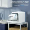 Programs Countertop Dishwasher with 5L Water Tank, Upgrade Air-Dry Function, Portable Dishwasher with 4 Place Settings 2