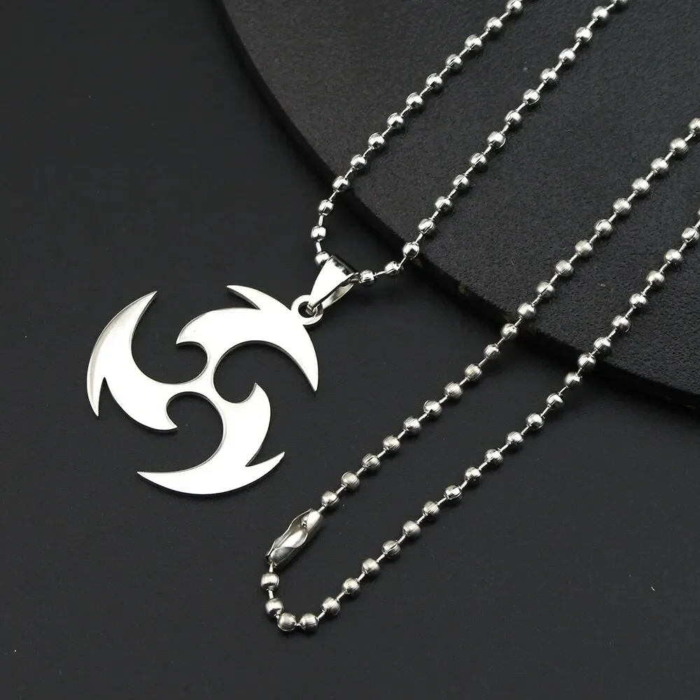 Game Impact Icon Raiden Shogun Thunder Element Necklace Game Peripherals Cosplay Costume Props Titanium Pendant Metal Jewelry