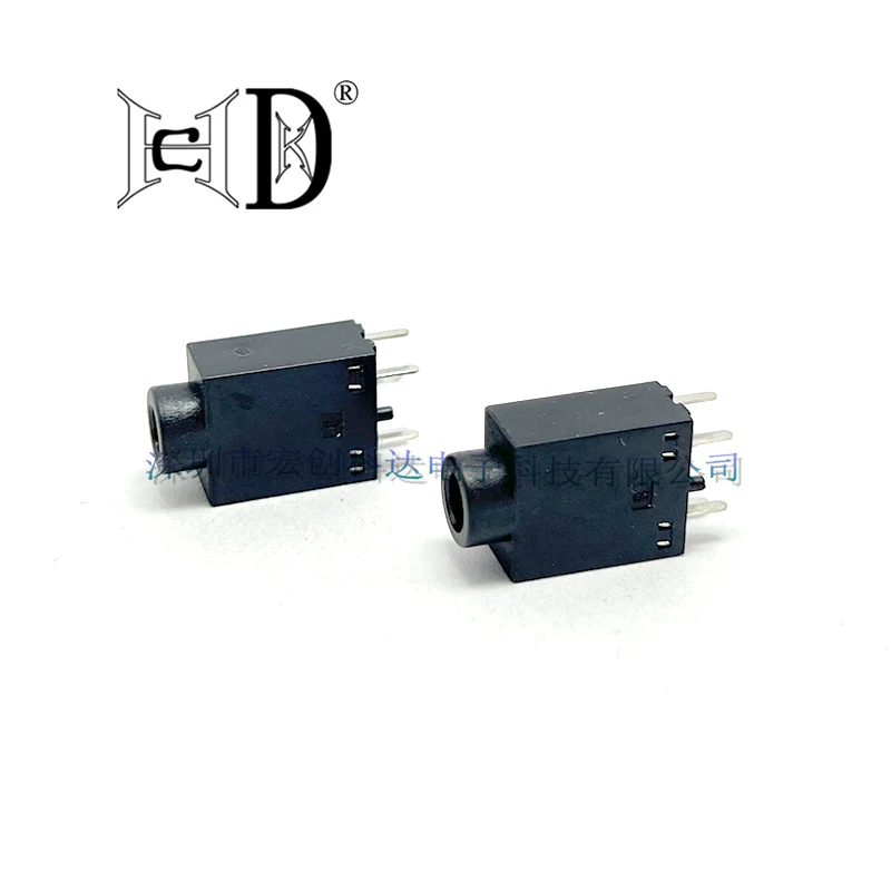 5PCS PJ-358 3.5MM headphone jack socket Connector 180 degree