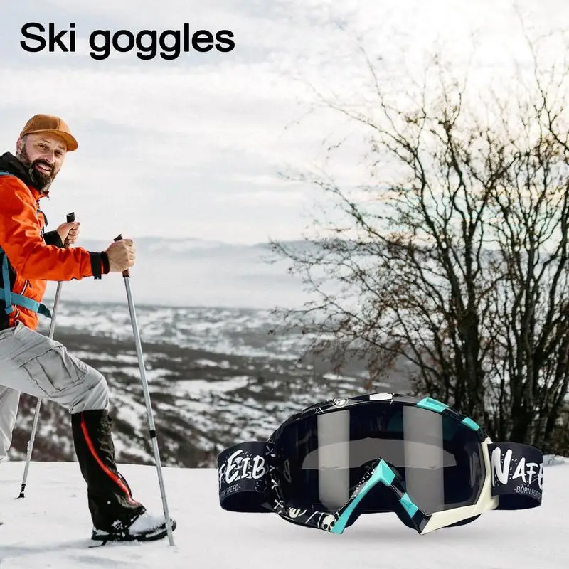 New Snowboard Snow Skiing Goggles Anti-fog Ski Glasses Protection Anti-Scratch Absorb UV Rays Winter Snow Snowboard Ski Goggles 4