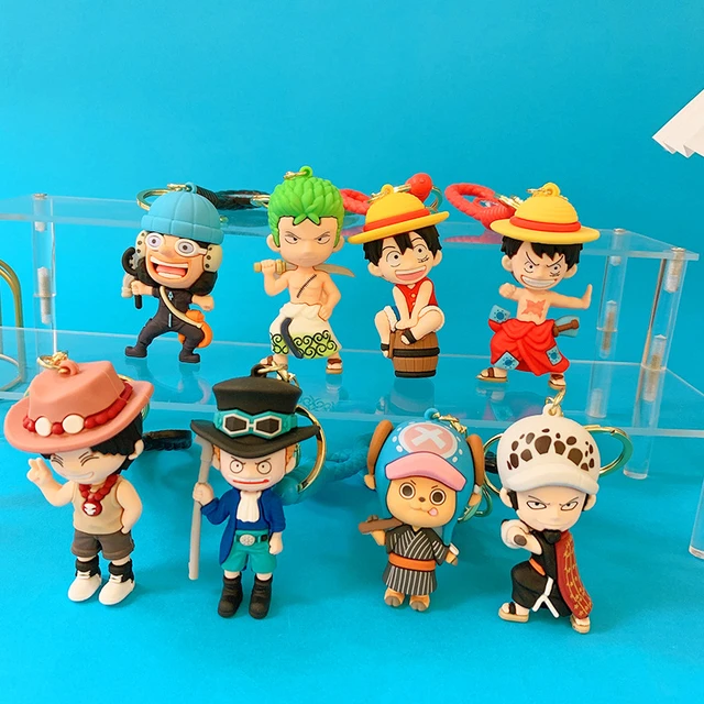 Porte-clés One Piece Anime Monkey D. Porte-clés avec pendentif pour sac à  beurre, dessin animé Luffy Tony Chopper Roronoa Zoro Rick - AliExpress