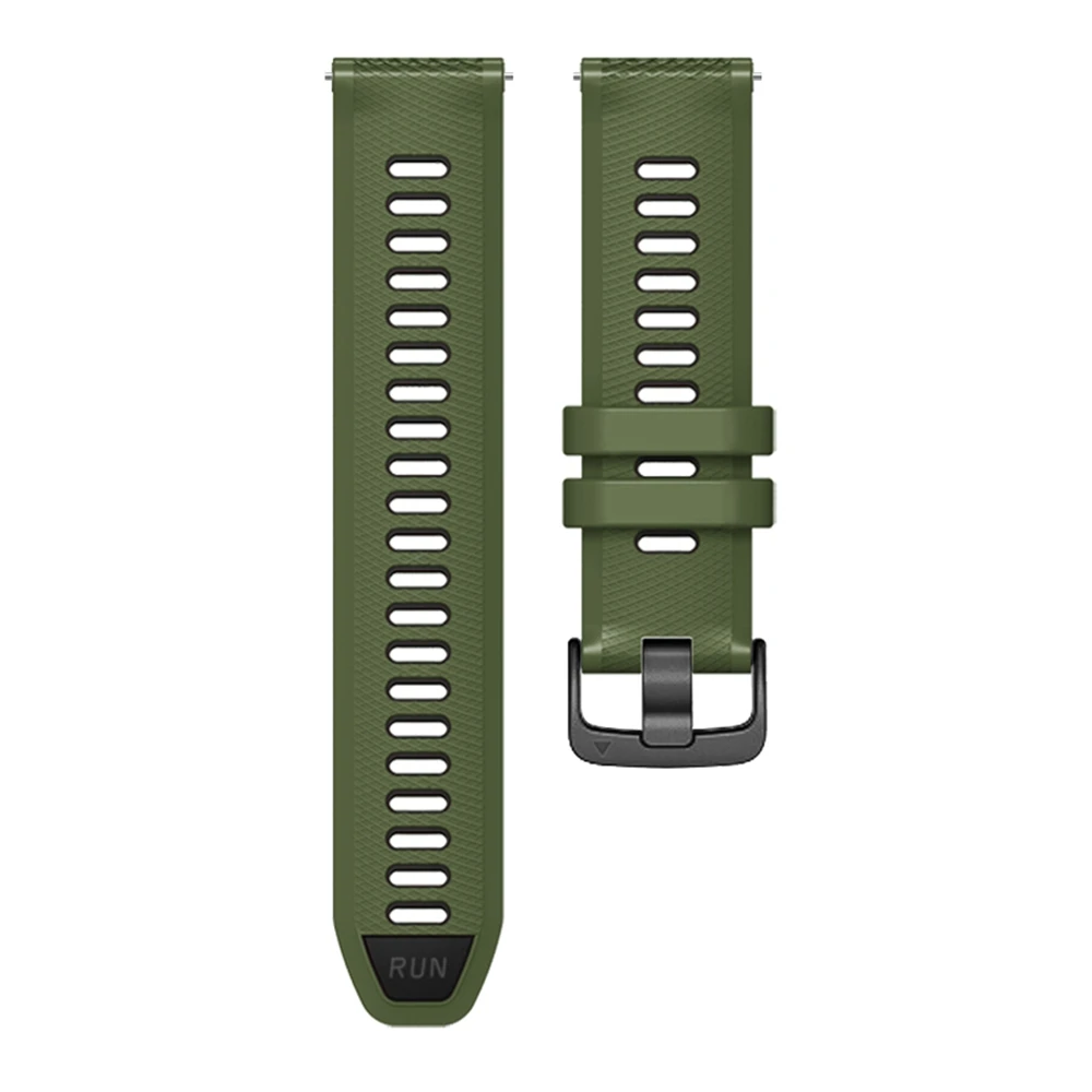 Two-Tone Silicone Watch Strap - 22mm Smartwatch Bracelet Band
