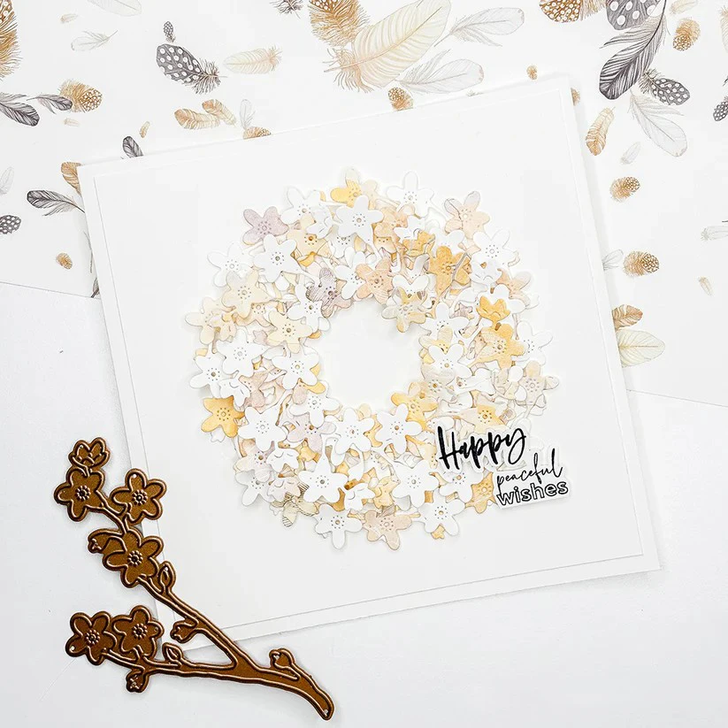 돼지 공예 금속 커팅 다이 컷 다이 몰드 꽃 가지 장식 스크랩북 종이 공예 칼 몰드 블레이드 펀치 스텐실 다이