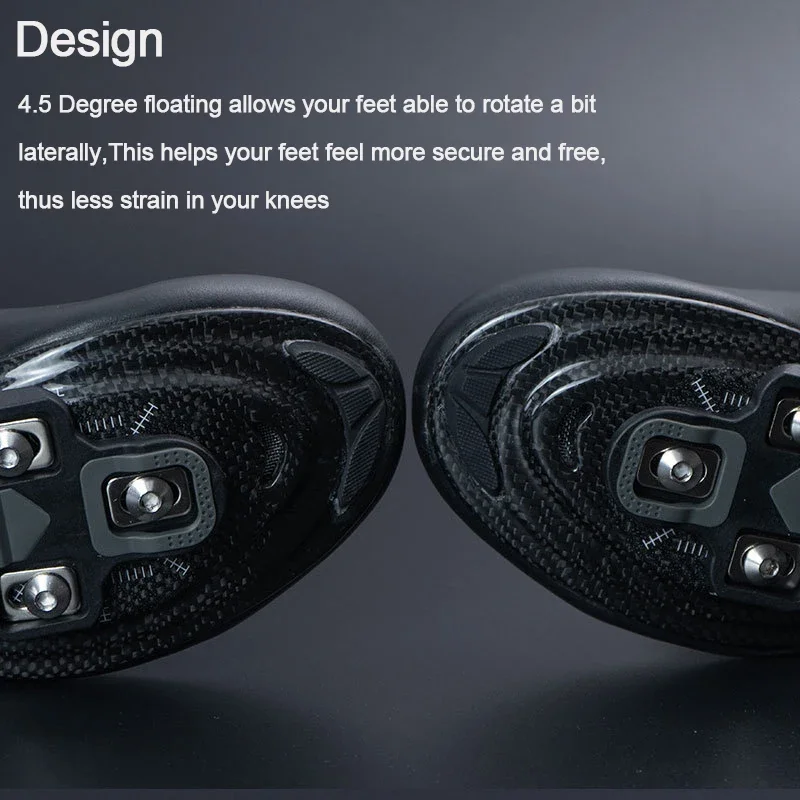 Enhanced Product Title:  
Premium Road Cycling Cleats with 4.5° Float – Self-Locking Pedal Accessories