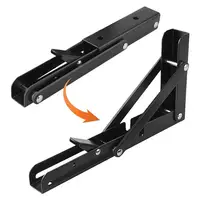 Folding Shelf Brackets Heavy Duty Metal Shelf Hinge Rack Wear-Resistant Supplies For Kitchen Bathroom Shop Garage Balcony