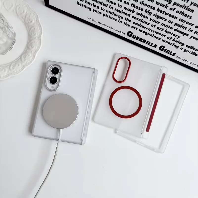 VanTaCase Matte Frosted Magnetic Ring Case – Semi-Transparent Slim Protective Cover
