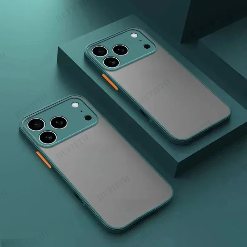 Apple iPhone Shockproof Matte Silicone Armor Case - Durable Hard Back Cover