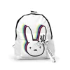 Hip Hop Youthful Bad bunny Notebook School Bags Notebook Backpacks 3D Print Oxford Waterproof Key Chain Small Travel Bags 2
