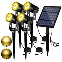 3000K/RGB Solar LED Light Outdoor Solar Spotlight Solar Garden Light Outdoor IP65 Waterproof Solar Power Light Wall Light 1