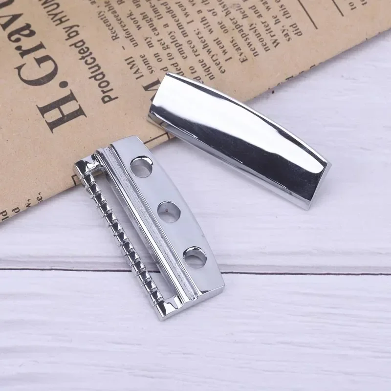 YAQI Single Edge Chrome Color Safety Razor Head For Men Solid Color Simple Portable Replacement Accessory For Travel
