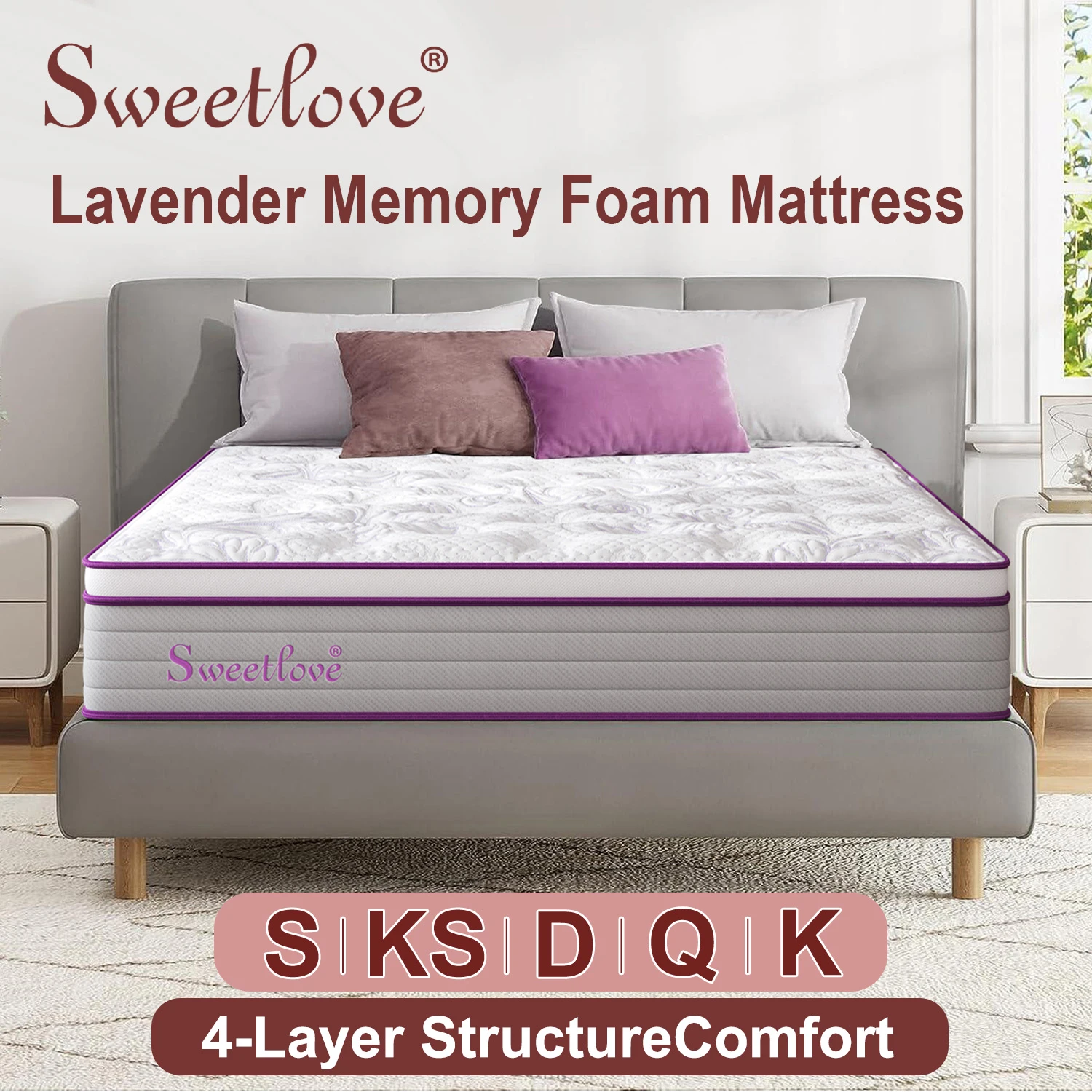 Queen Double King Single Bed Mattress Memory Foam No Spring Medium Firm