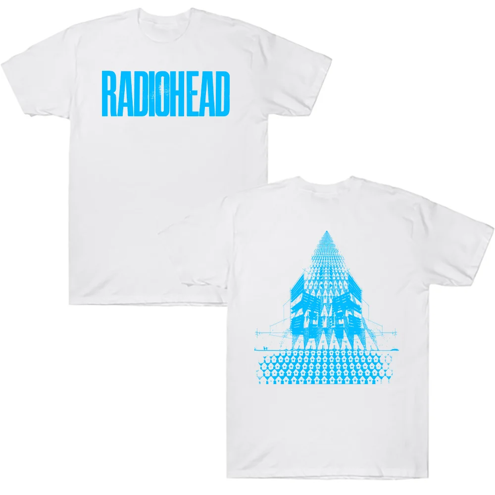 Radiohead 밴드 투어 그래픽 티셔츠 패션 미적 코튼 티셔츠 여름 뉴 하라주쿠 남성 여성 스트리트웨어 인기 통기성