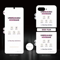 Unbreakable Matte Hydrogel Film - Soft Frosted HD Screen Protector - Moto Razr 40 Ultra (Matte Full Set)