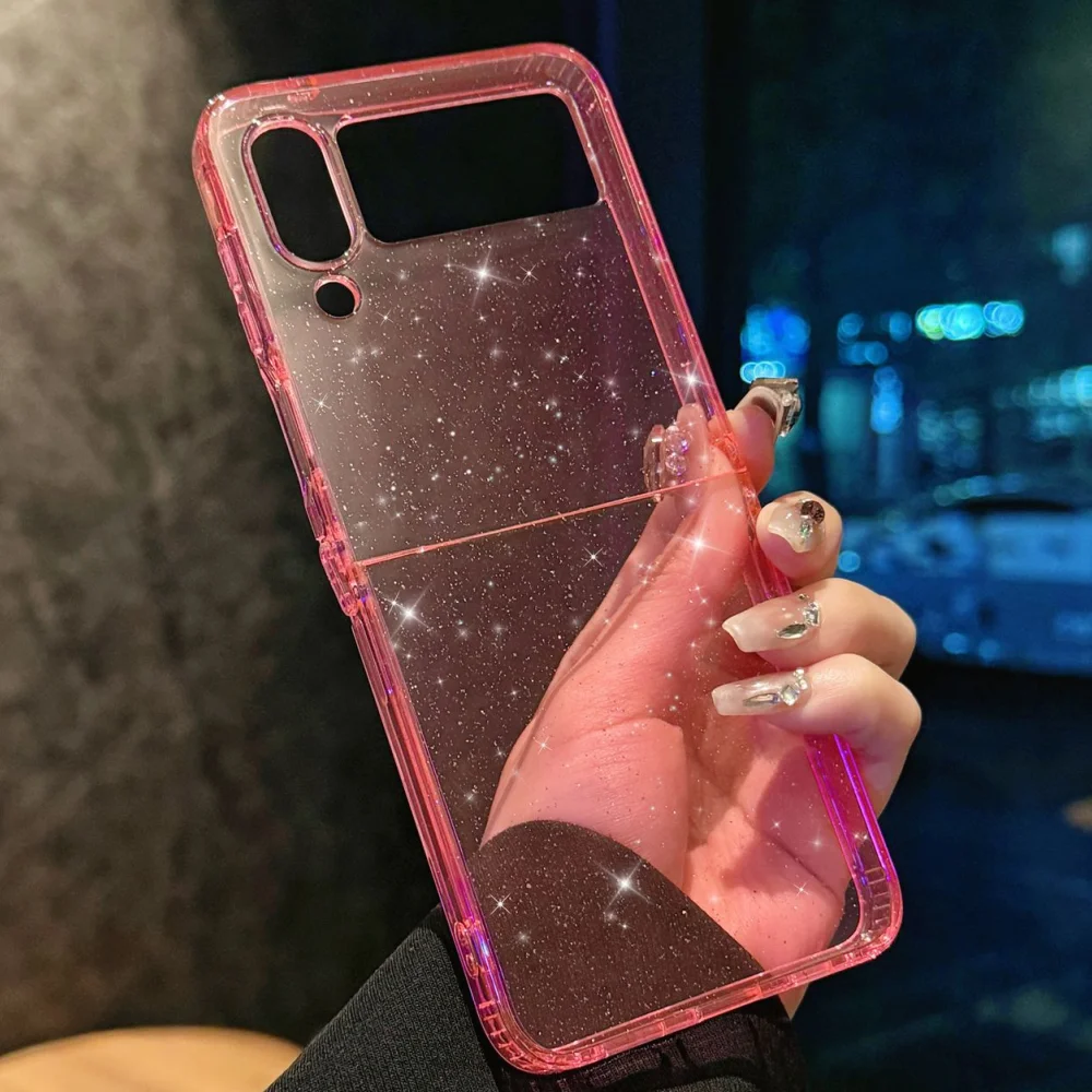 Bling Transparent Folding Case - Dazzling Soft TPU