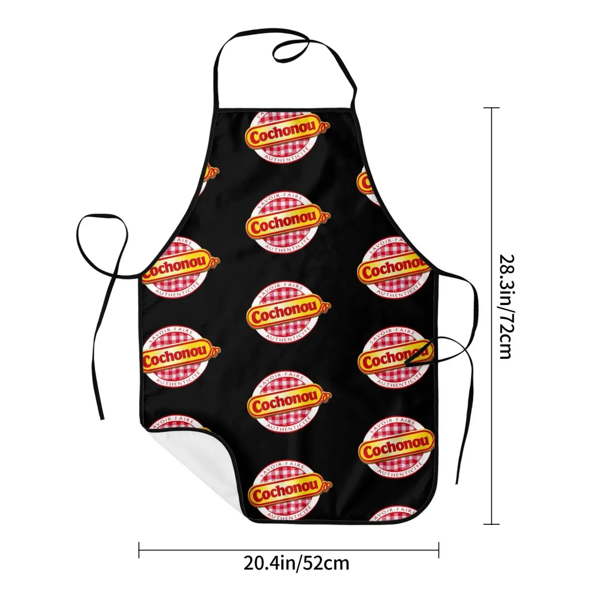 Pig Cochonou Logo Apron for Women Men Unisex Bib Kitchen Cooking Tablier Cuisine Chef Baking