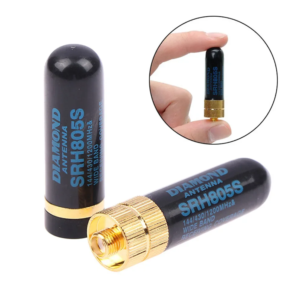 SMA External Antenna, 5 Cm SRH 805S Walkie Talkie UV Double Antenna With Brass Connector, For - View #9