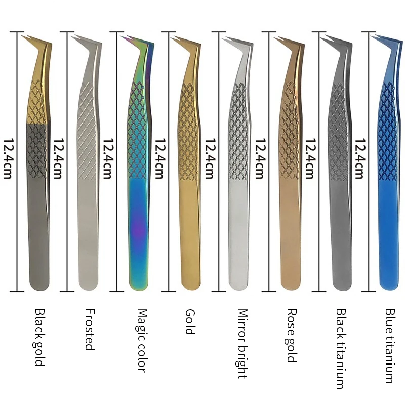 1 Pcs Eyelashes Tweezers Stainless Steel superhard Tweezers High Precision Anti-static tweezers for Eyelash Extensions 5