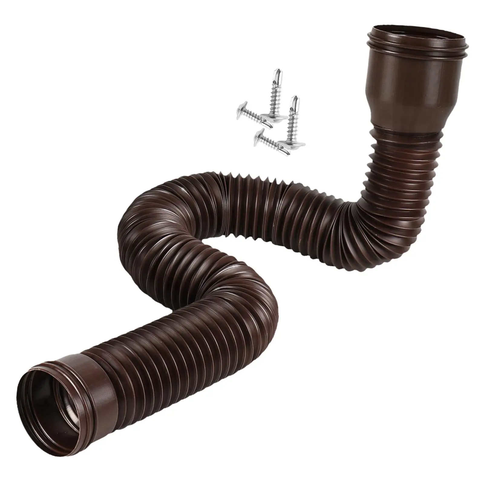 Rain Gutter Downspout Extender Retractable with Screws for Rainwater Drainage House Gutter Garden Tidying Outdoor Lawn