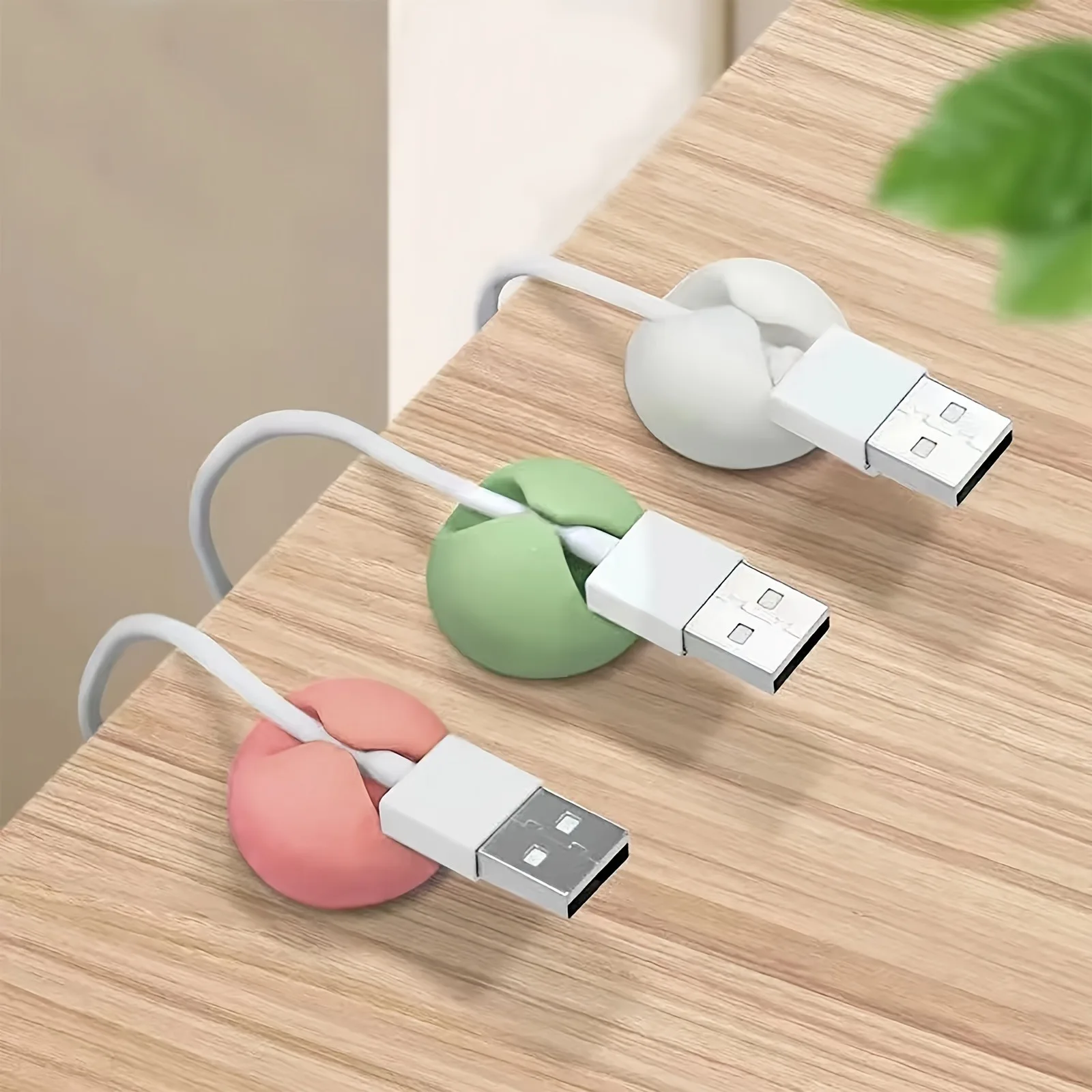 3pcs Ultimate Cable Clips, Cord Holder & Cable Organizer for Desk, Home, Car & Office Supplies Desk Storage cable organizer,cable clip,cable clamp