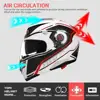Casque Motocross à Double Lentille avec Bluetooth