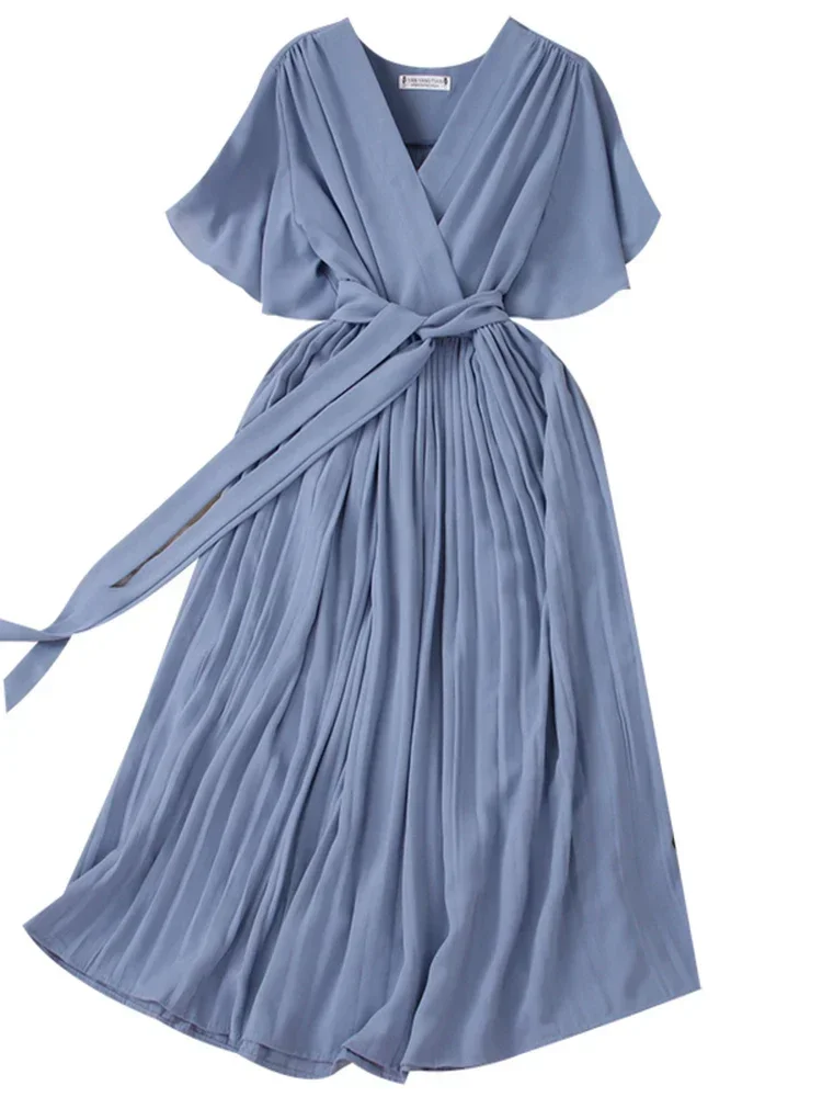 H&m Vestido Plisado De Gasa Vestido Plisado De Gasa Para Mujer