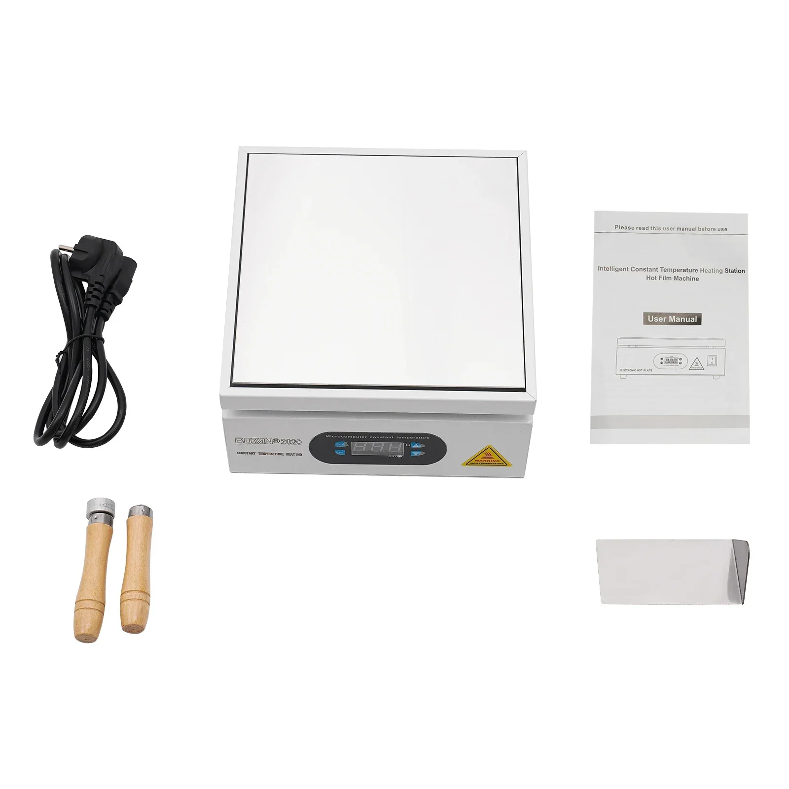 Electric Soldering Hot Plate, Microcomputer Preheat Welder Station, 700W 400℃ Adjustable Temperature, 20x20cm Heating Area EU Plug