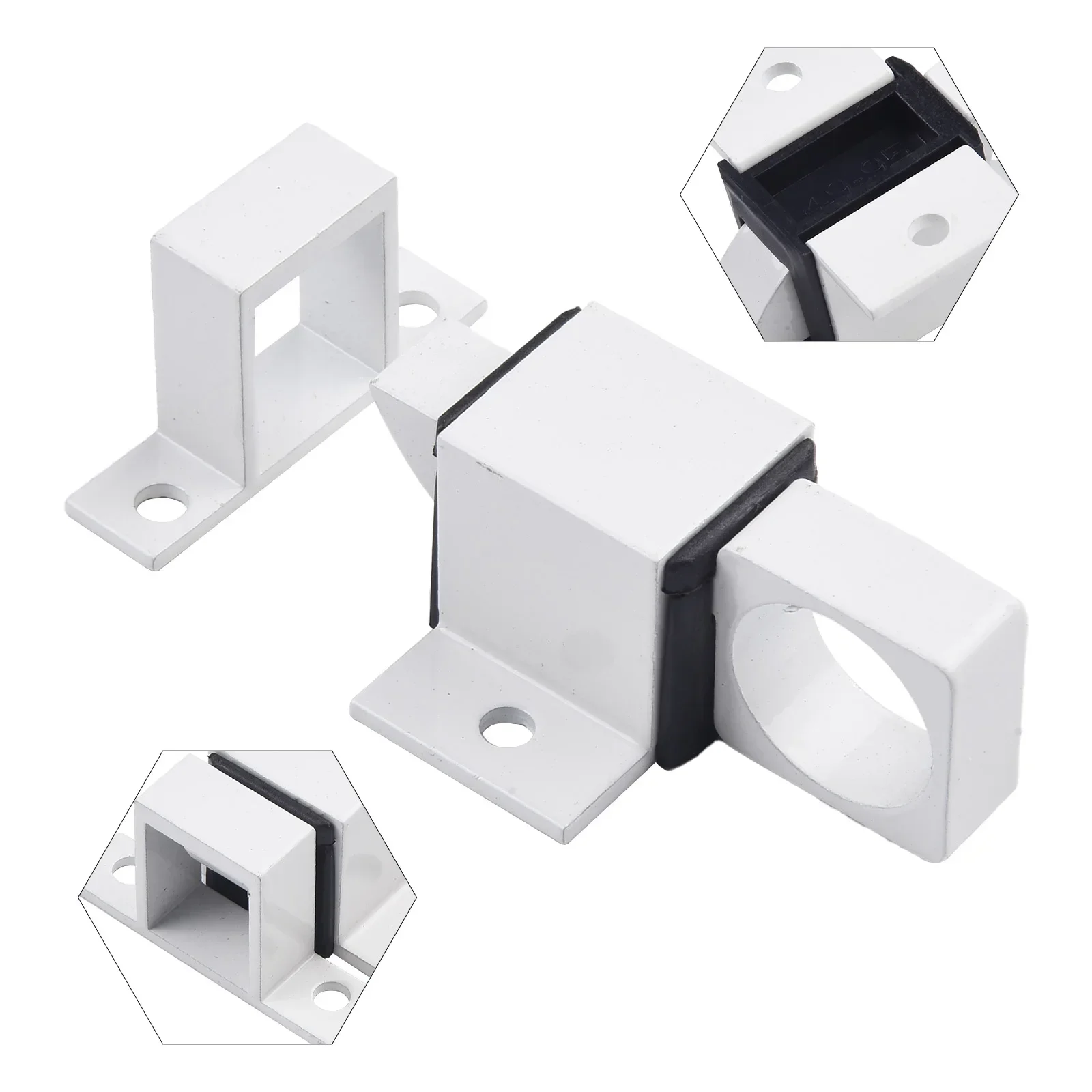 Door Latch Aluminum Alloy Security Automatic SASH Door Spring Bounce Lock Square Self-closing Bolt Spring Thumb Lock door latch