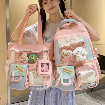 Zaino scolastico per bambina, zaino per bambini, ragazzi, adolescenti, femminile, per la scuola primaria, borsa per libri, kit zaino per adolescenti