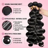 40 pouces tissage cheveux humains 3 4 faisceaux couleur naturelle vierge faisceaux double trame extension de cheveux bruts birmans brésiliens femme Body Wave Human Hair Bundles 2