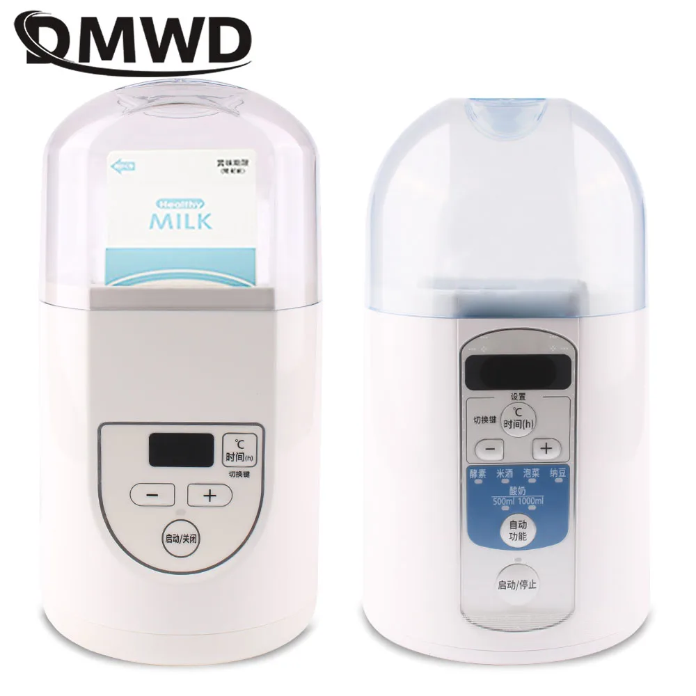 220V Electric Automatic DIY Yogurt Maker Enzyme Machine Temperature Adjustable Fermenter Rice Wine Natto Fermenting Timer 1L EU 6