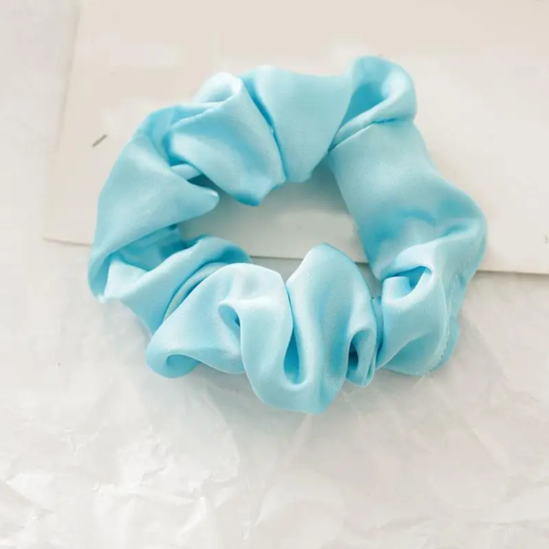 3.9 inch Women Silk Scrunchie Elastic Handmade Multicolor Hair Band Ponytail Holder Headband Hair Accessories hair clips Hair Accessories