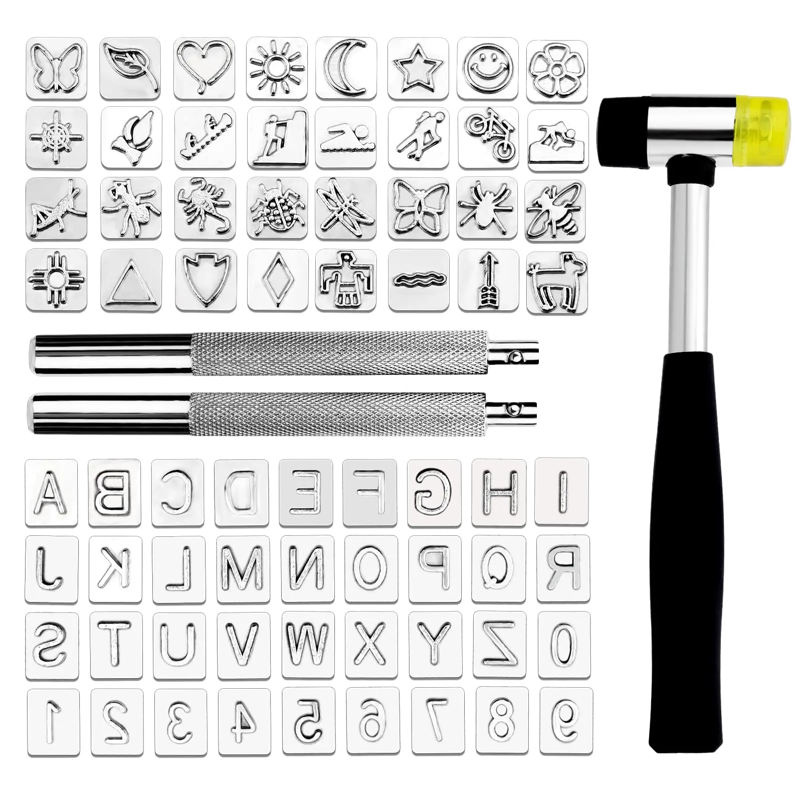 Leather craft stamps leather stamping tools with letters numbers patterns leather punch carving tool