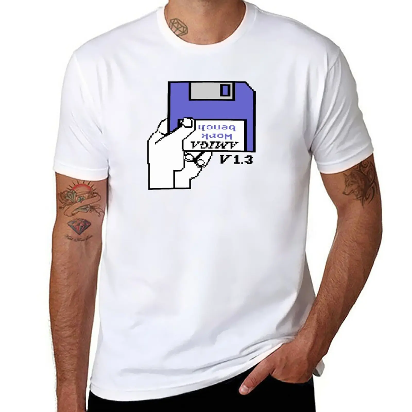 New Commodore Amiga Workbench T-Shirt A Mano T-Shirt Corta T-Shirt Oversize T-Shirt Oversize Da Uomo