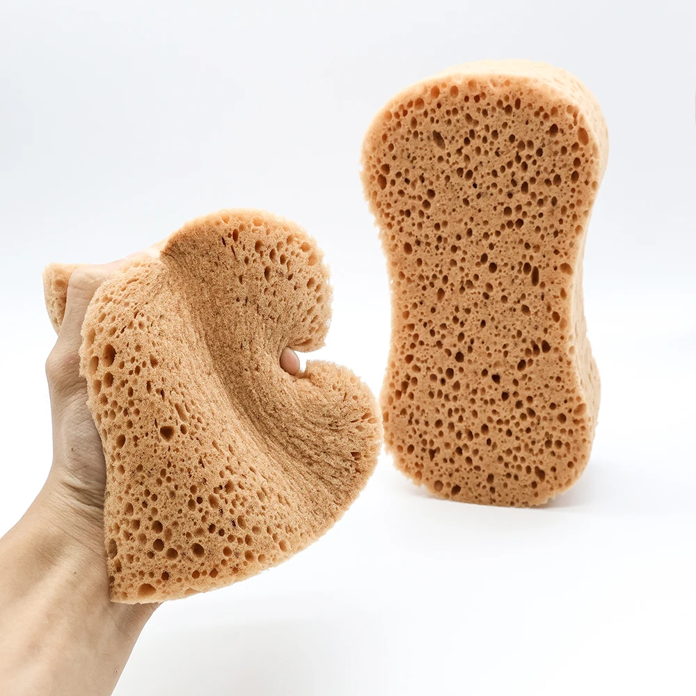 AUTOBRIGHT 2/5/10pcs Car Wash Sponges Square Big Size Ceramics and Thicken Detailing Cleaning Brown Sponge Washing Accessories 2