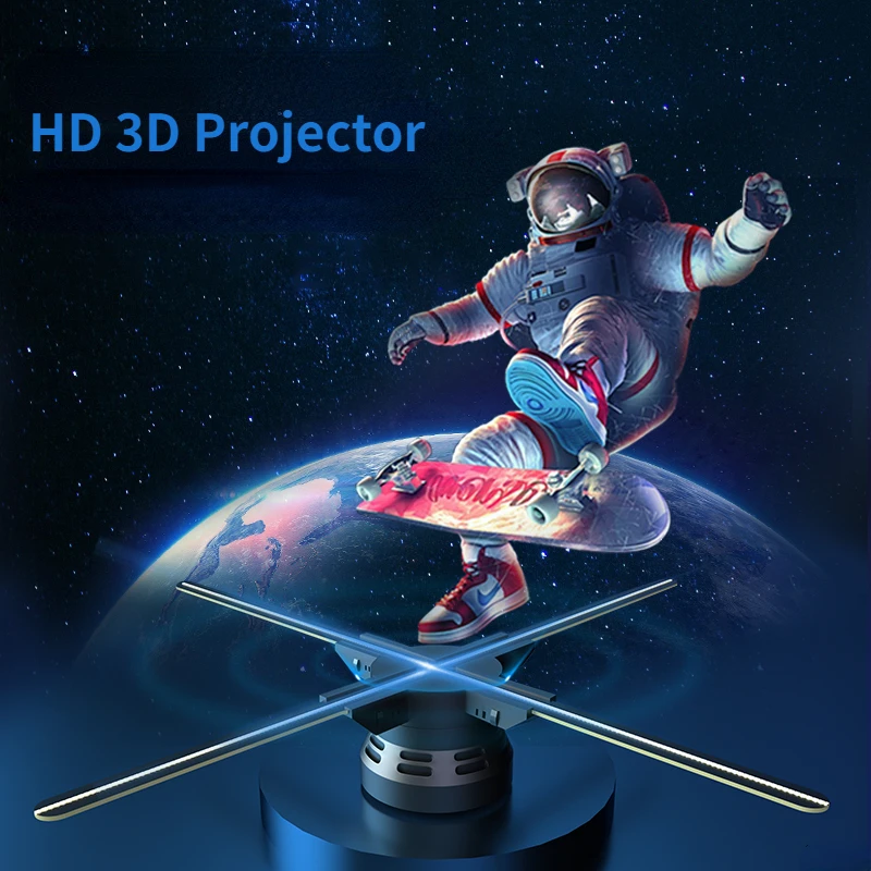 

New 65CM HD 3D Fan Hologram Projector LED Wifi Advertising Display Screen Holographic Halloween Christmas Projection Lamp