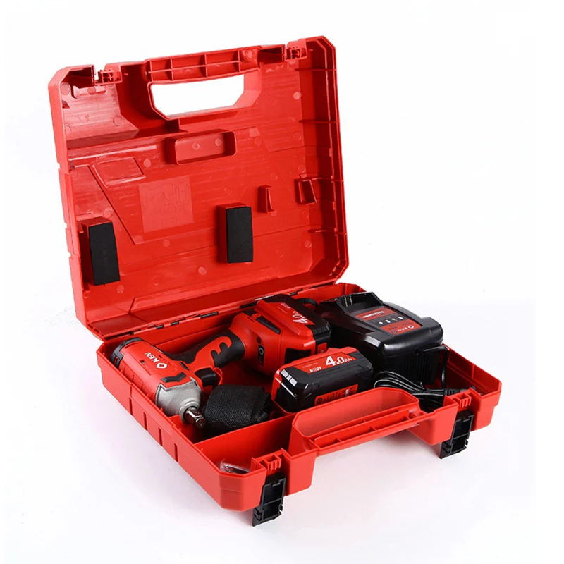 KEN 300Nm Power Tools Portable Electric Impact Automatic Hand electric screwdriver drill portable aluminum tool box safety equipment instrument box storage case suitcase impact resistant case with sponge