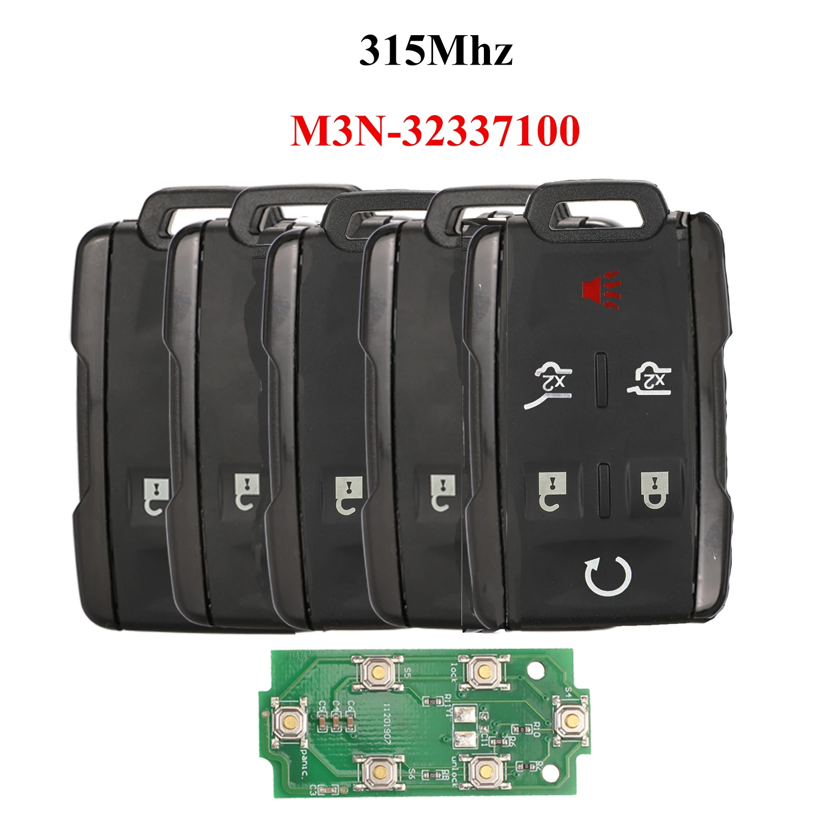 Car Key 3/4/5/6BTN Car Key 315Mhz Remote Fob for Chevrolet  Colorado 2014-2018 GMC Yukon M3N32337100 13577770