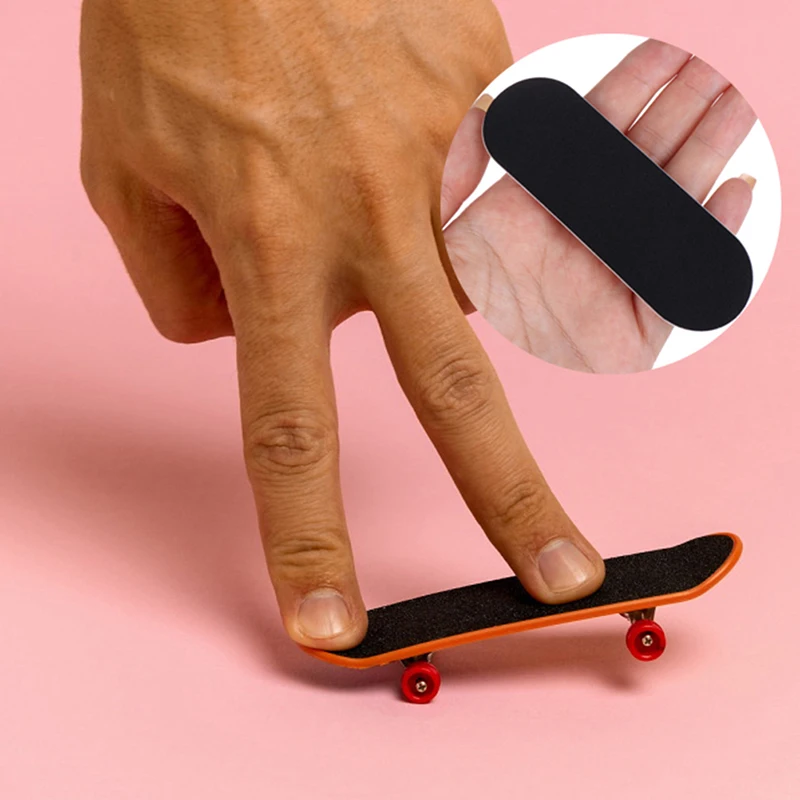 10Pcs/Lot 33mm*98mm Black Fingerboard Deck Uncut Tape Stickers Black