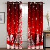 2024 Christmas Window Curtains Decor For Home Bedroom Kitchen Living Room Christmas Ornament Xmas Gifts Navidad Natal New Year 3